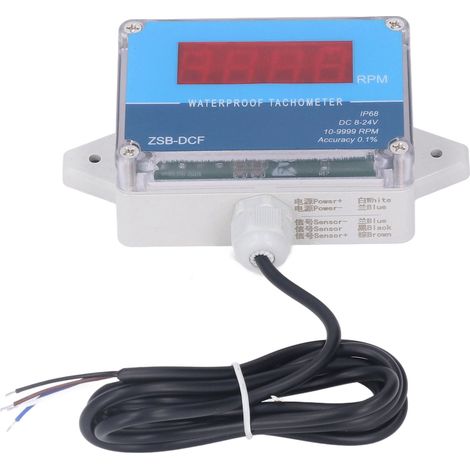 Motordrehzahlmesser mit IP68-Wasserschutz, LED-Digitalanzeige, DC 8V–24V (1/5)
