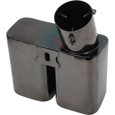 Double embouts d'échappement arrière en titane noir pour Alphard Style avec diamètre intérieur 63 mm/2,5 pouces (1/5)