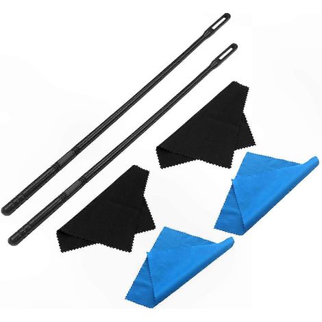 Tige et chiffon de nettoyage pour flûte, kit d'entretien complet, écouvillon et lingette microfibre, accessoire d'hygiène pour instrument à vent, lot de 2 pièces (1/5)