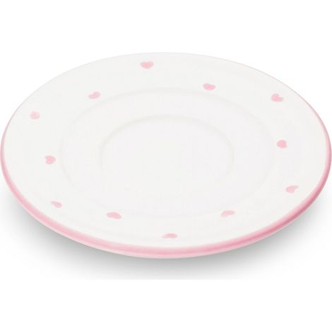 Gmundner Keramik Herzerl Rosa, Unterteller Espresso  (Ø 11cm)