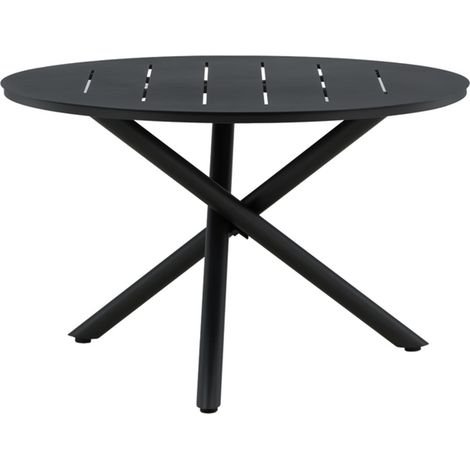 Table de Jardin Ronde "Alma" 120cm Noir