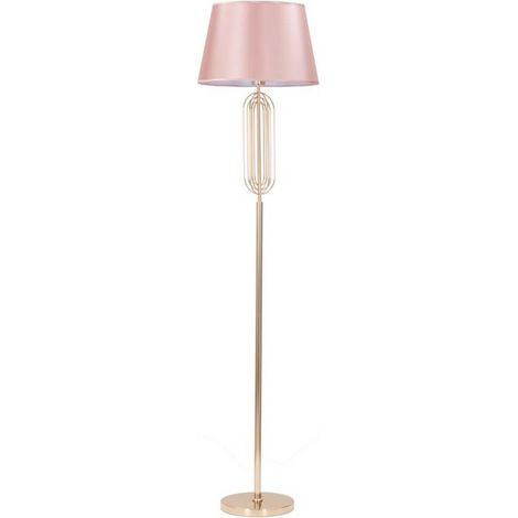 Lampada da terra in metallo e tessuto glam Ovy (1/5)