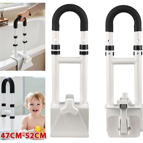 Maniglia di sicurezza, in metallo, lunga 30 cm, supporta fino a 136 kg, con impugnatura antiscivolo, per vasche da bagno. (1/5)
