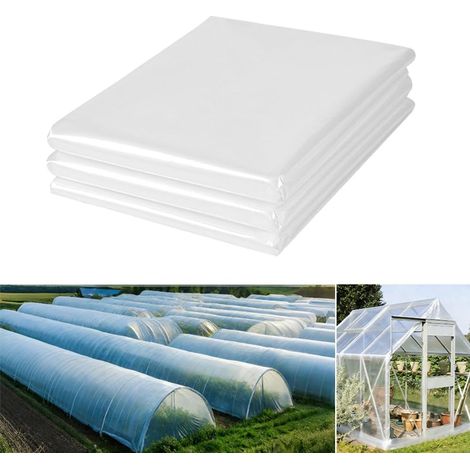 Bâche en Polyéthylène Robuste,Bache Plastique Transparente Bâche de Protection en Polyéthylèn,Imperméable et anti-poussière,Réutilisable,Protection Serre de Plante de Jardin (2×2m) (1/5)