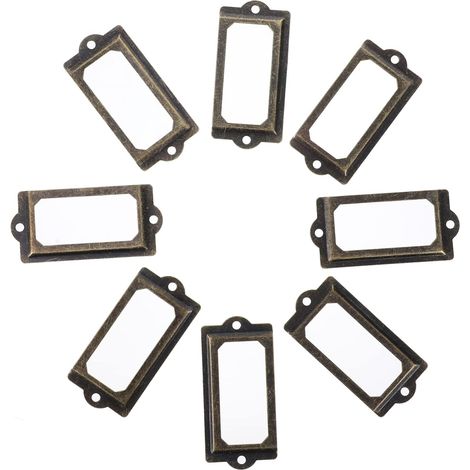 Porte-étiquettes en fer pour tiroirs, modèle vintage 311 bronze (1/5)