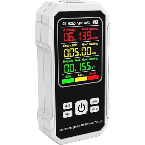 Détecteur de rayonnement EMF haute fréquence, appareil portable numérique LCD 5G pour inspections EMF à domicile, au bureau, en extérieur et chasse aux fantômes. (1/5)