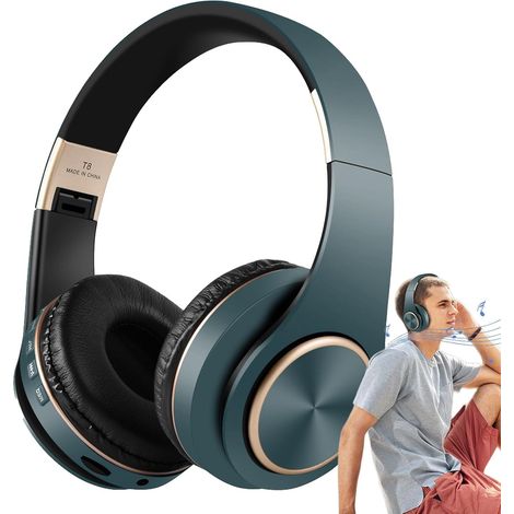 Casque sans fil avec microphone, pliable et supra-auriculaire (1/5)