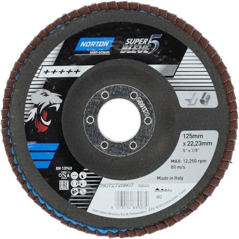 Disque à lamelles Super Bleue 5 acier/inox Norton - 80