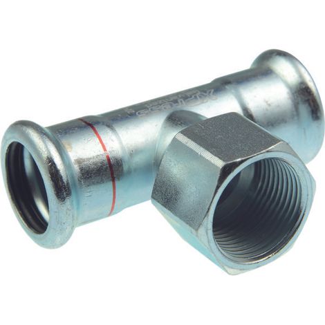 Raccord Té à sertir / taraudée - Xpress Carbone - Aalberts integrated piping systems - FFF Diamètre 22 x 1/2'x22