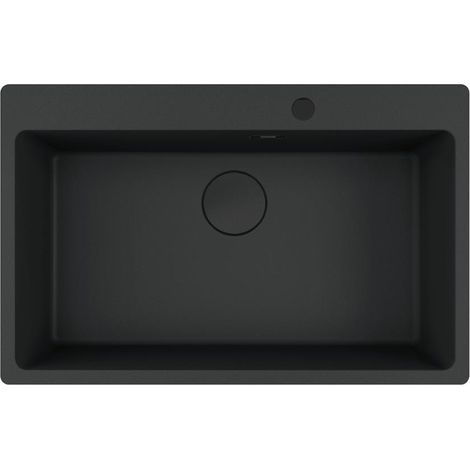 Franke Einbaubecken Maris MRG 610-73 A Fragranit Black Matt Collection, Drehknopfventil (1/3)