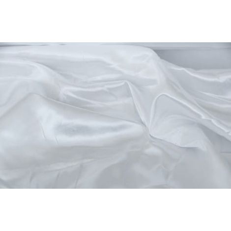 Tessuto Raso Raso Liscio Bianco 160cm