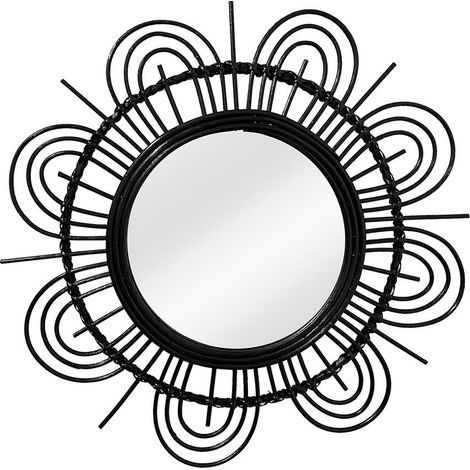 Miroir en rotin Aina 325 - Noir (1/4)