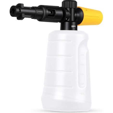 Lance à Mousse Neige pour Nettoyeur Haute Pression, 700ml Canon Mousse, Distributeur de Savon Epais, avec Buse Pulvérisation Réglable,pour Karcher K Series K2 K3 K4 K5 K6 K7 - (1/5)
