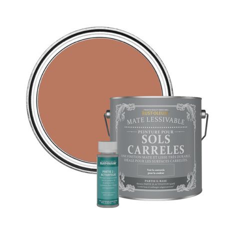 Peinture pour Sols Carrelés Mate Lessivable - Sienne (1/3)