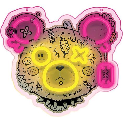 Telforceone Neon ART LED PUNK Rosa Gelb Pop Art Design (1/2)