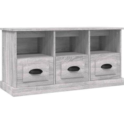 Mobile TV multimediale scaffale per televisione televisore buffet sala da pranzo soggiorno camera da letto sonoma 100 x 35 x 50 cm derivati del legno grigio 020028336