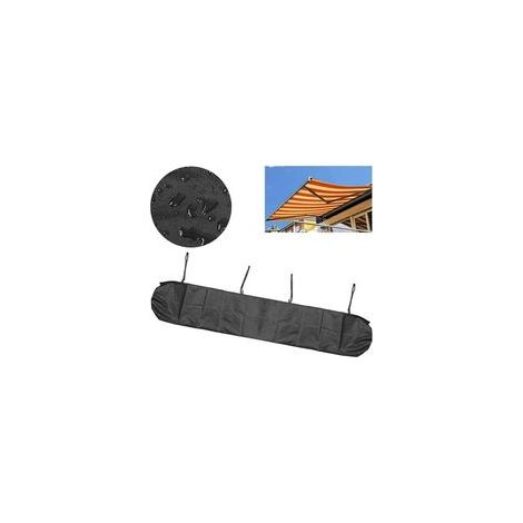 Funda protectora para toldo de jardín, bolsa de almacenamiento de lona Oxford, resistente a los rayos UV, al polvo, al agua, a la nieve y a la lluvia en invierno, para toldos y muebles de patio (Negro