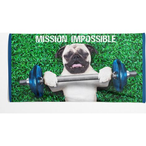 TELO MARE in spugna MISSION IMPOSSIBLE misura grande cm. 90 X 170