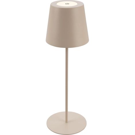 Lampe de table LED sans fil, tactile, à intensité variable, réglable en hauteur, lampe de chevet, lecture, camping, à accu, extérieur, 36x10,5 cm, beige (1/5)