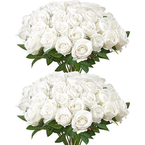 Fiori Artificiali, 60 Pezzi di Rose Finte in Schiuma dall'Aspetto (1/5)