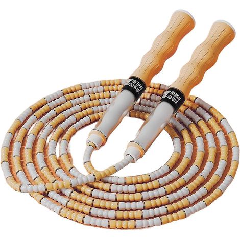 Corde à sauter en acier réglable, lestée et à perles, pour enfants, femmes et hommes, fitness, orange (1/5)