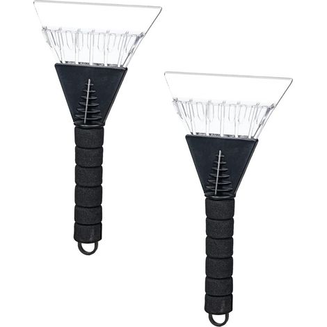 Set of 2 Ice Scraper De-Icer Tool for Cars, Vans and Pick Up Trucks - Scraper will Scrape Frost, Snow and Ice from Windscreens and Side Windows with Soft Grip Handle (1/5)