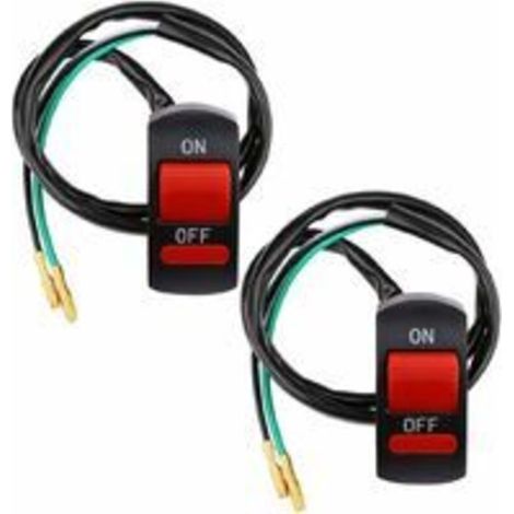 interruttori da manubrio da 22 mm, interruttore per manubrio moto, avviamento elettrico universale impermeabile, accensione/spegnimento faro a LED