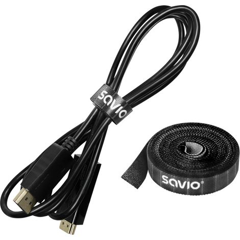 OC-07 organizador de cables Universal Cable binder Negro