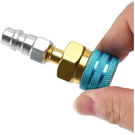 R1234Yf à R134a Coupleur de CôTé Bas, Raccord Adaptateur Tuyau R12 Connecteur pour la Climatisation des Voitures (1/4)