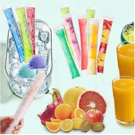200 sachets de glace faits maison - Moules à glace - Sans BPA - Avec entonnoir - Convient pour yaourts, bonbons, glaces, cadeaux de fête - 6 x 22 cm (1/5)