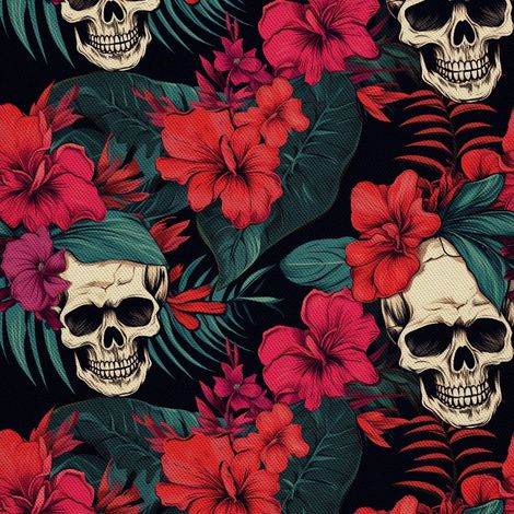 Tela decorativa para exteriores Oxford - Motivo de calavera I DX4830 (1/5)