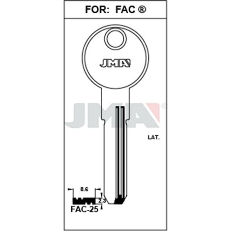 Llave de seguridad de latón FAC-25