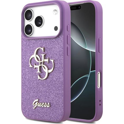 Custodia Guess Fixed Glitter Big 4G per iPhone 17 Pro color lilla (1/5)