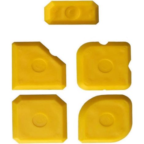 5-teiliges Spachtelset für Silikonfugen, gelb (1/5)