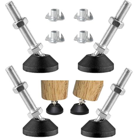 M8 x 50 mm Ø 40 mm - Vis de réglage - Pied de meuble - Peut supporter 450 kg - Pieds réglables - Vis réglables - Pied réglable - Inclinaison maximale de 15 ° (1/5)