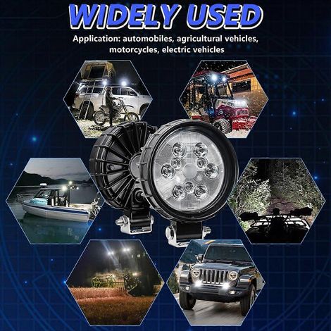160-W-Rundscheinwerfer mit LED für Pkw, Lkw, Geländewagen, ATVs und SUVs – Leistungsstarke Offroad-Beleuchtung (1/5)