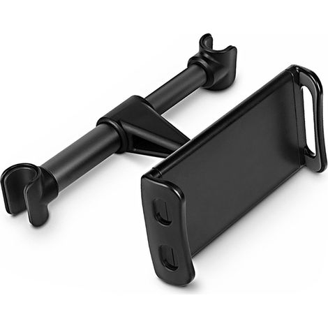 Support repose-tête voiture pivotant 360° pour tablette smartphone siège arrière noir (1/5)