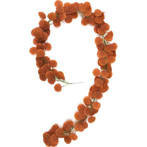 Feuilles artificielles de Noël à suspendre, réalistes et colorées (30 cm, vert/rouge/orange) (1/5)