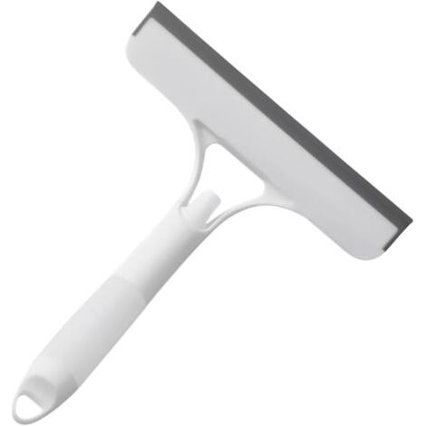 Raclette de Douche, Raclette avec Support en Silicone Raclette Douche avec Noyau Acier Inoxy pour Salle de Bain, Verre, Porte de Douche, Raclette Vitre pour Fenêtre Voiture (blanc) (1/5)