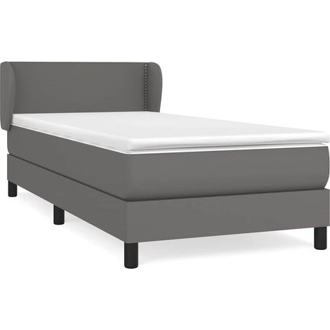 Maison Exclusive - Cama box spring con colchón cuero sintético gr (1/5)