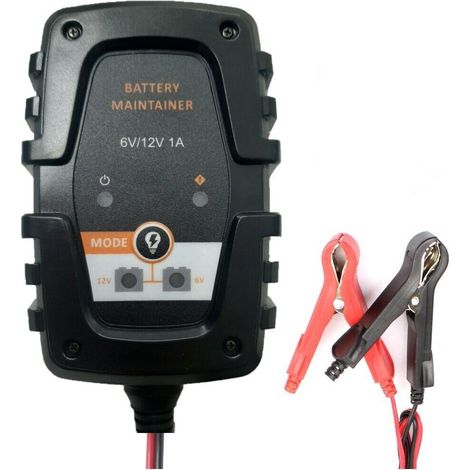 Mantenitore di carica batterie auto moto 6V 12V 1A caricabatterie portatile (1/2)