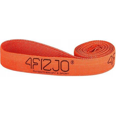 Fascia elastica 4FIZJO Flex Band in tessuto elastico, lunga - arancione (resistenza 1-7 kg)