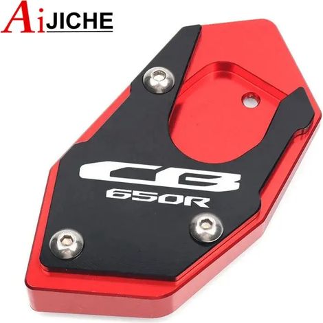(CB650R-Rouge) Extension de béquille latérale CNC pour moto, compatible avec HONDA CB650R CBR650R 2019-2023 maxpower (1/2)