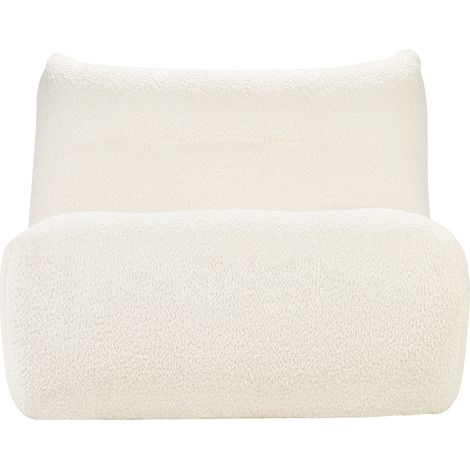 Lounge-Sessel aus Bouclé-Stoff in gebrochenem Weiß BUMPY