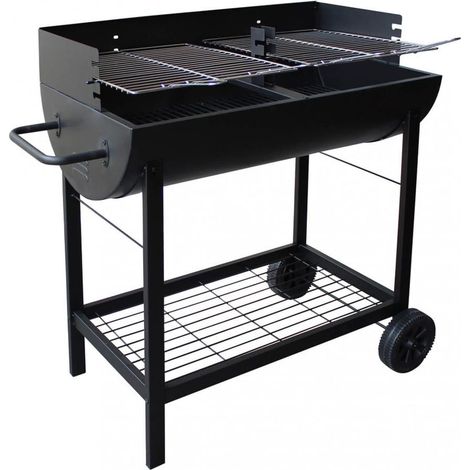 Holzkohlegrill mit Rädern und 2 verstellbaren Grillrosten Wisconsin