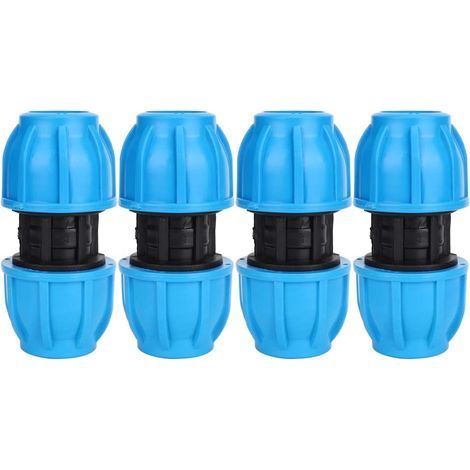 Raccords de tuyaux d'eau droits en plastique PE, 25mm à 25mm, accessoires de connexion de tuyaux en PVC PE PPR, 4 pièces (1/5)