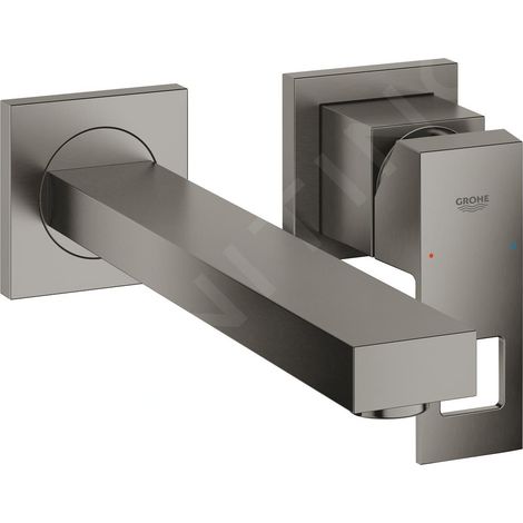 Grohe Eurocube - Mitigeur de lavabo encastré, installation à 2 trous, Hard Graphite brossé 23447AL0 (1/5)