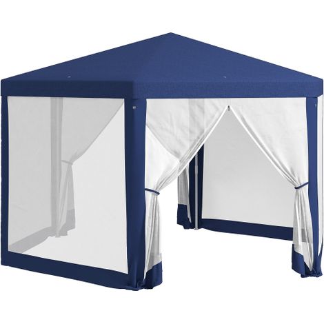 Pavillon 4x3m Sechseckig Wasserabweisend Stabil Winterfest Pavillon mit Moskitonetz Partyzelt Gartenzelt mit 6 Seitenteilen Gartenpavillon für Camping Garten, Blau
On-Site