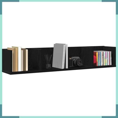 Étagère murale - 862462 - Chêne noir - 100 x 18 x 18 cm - 4 étagères (1/5)