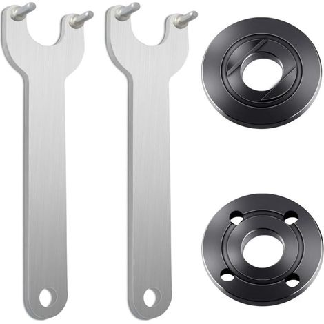 4 Pièces Clé de Serrage 125mm pour Meuleuse D’angle, Gaskets Acier au Carbone, Lot Entretoise Angulaire, pour Disque de Meulage et Entretien Couleur Aléatoire (1/4)